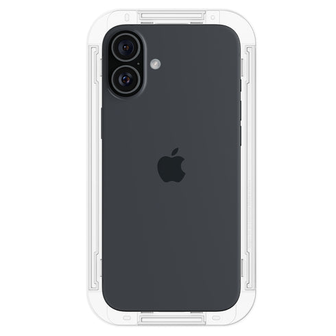 Protector de pantalla Spigen iPhone 16 Plus / iPhone 16 – GLAS.tR EZ Fit (paquete de 2)